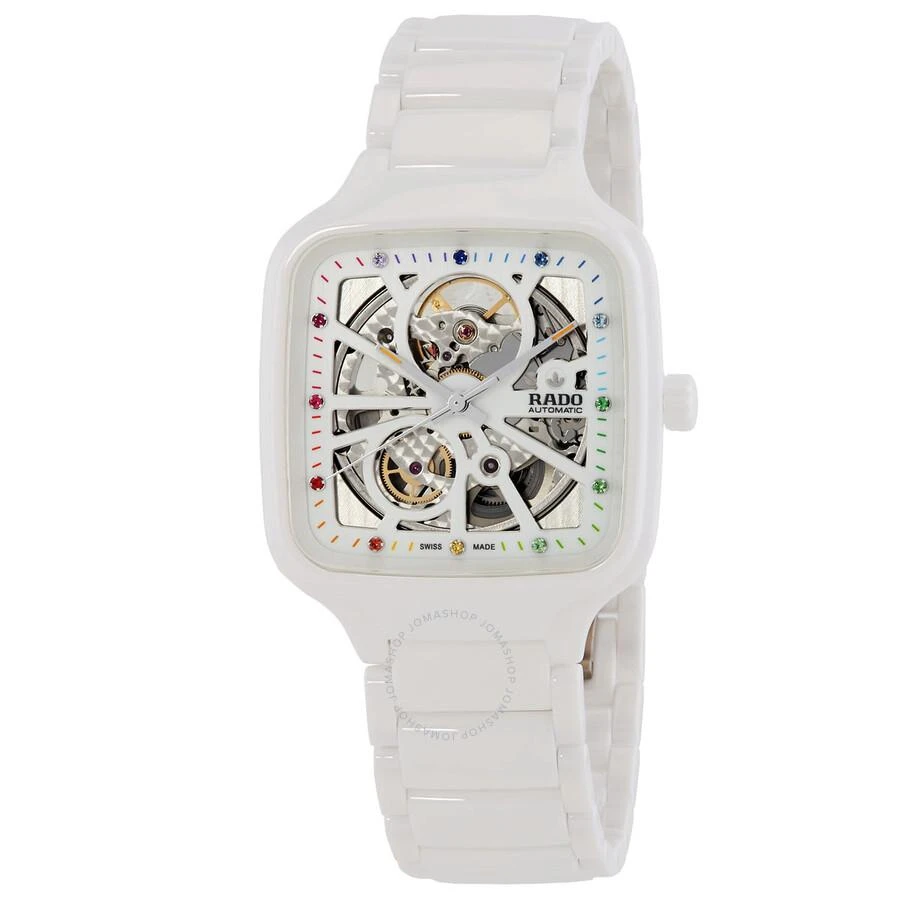Rado True Square Open Heart Automatic White Dial Unisex Watch R27073712 1
