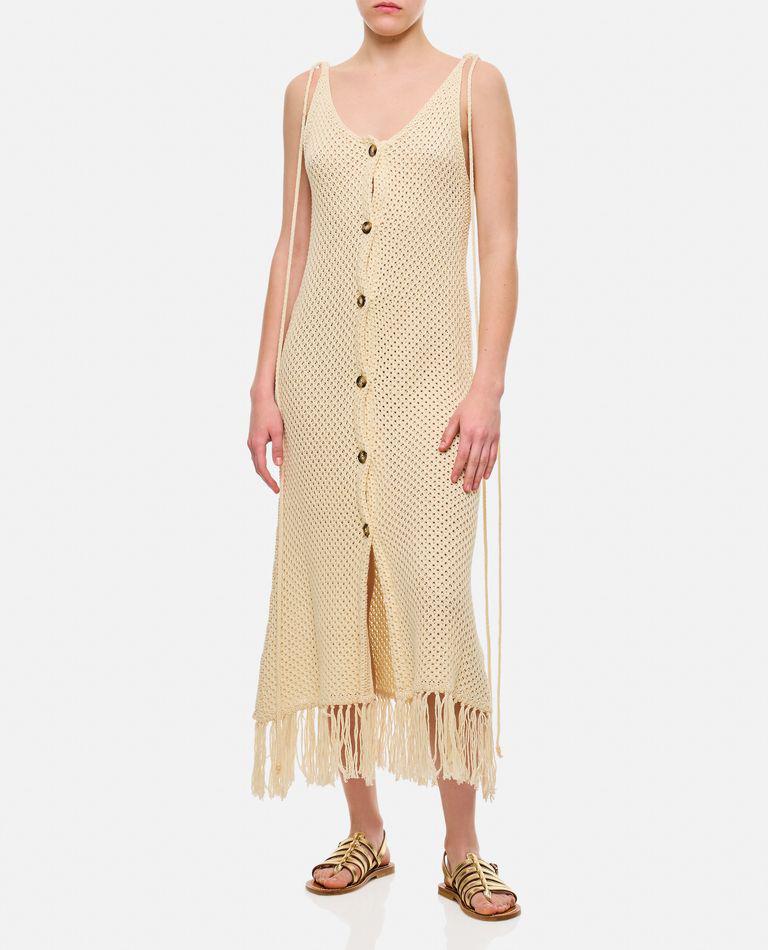 Gio Giovanni Gerosa Crochet Dress With Buttons Front