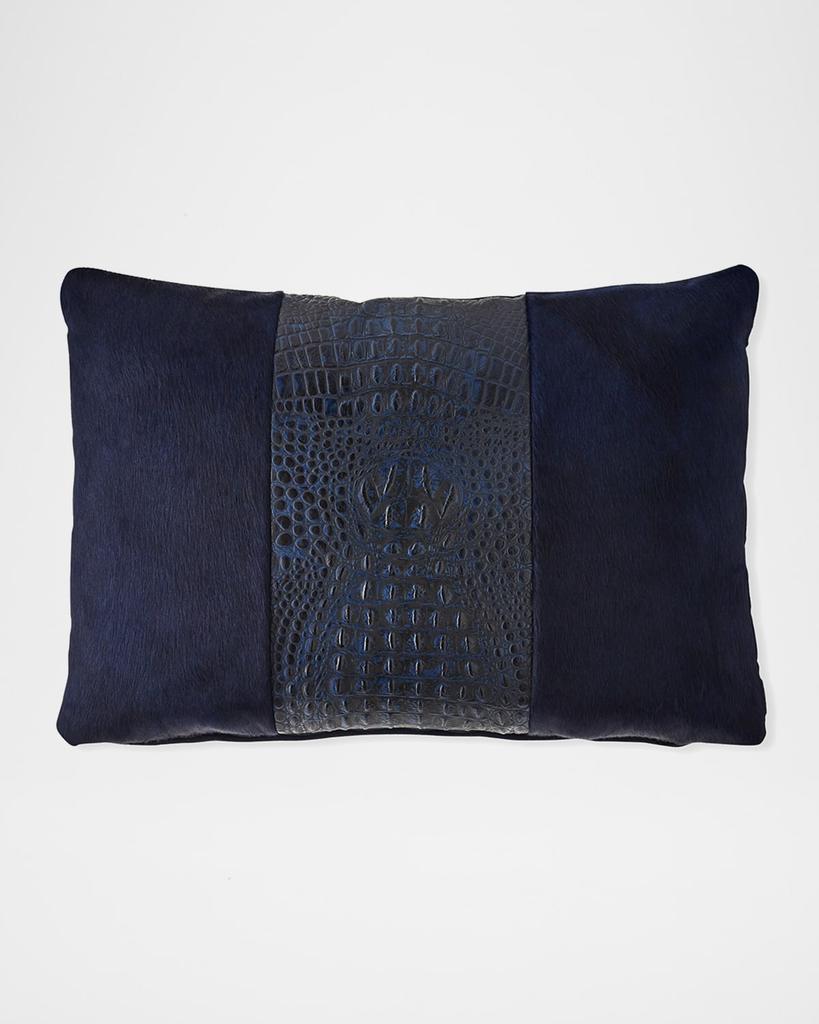 Massoud Colorblock Croc Pillow, 23" x 15"