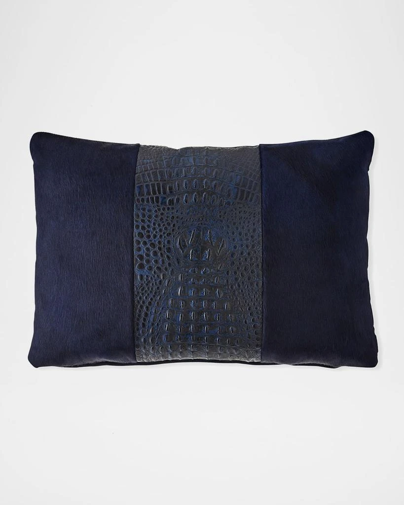 Massoud Colorblock Croc Pillow, 23" x 15" 2