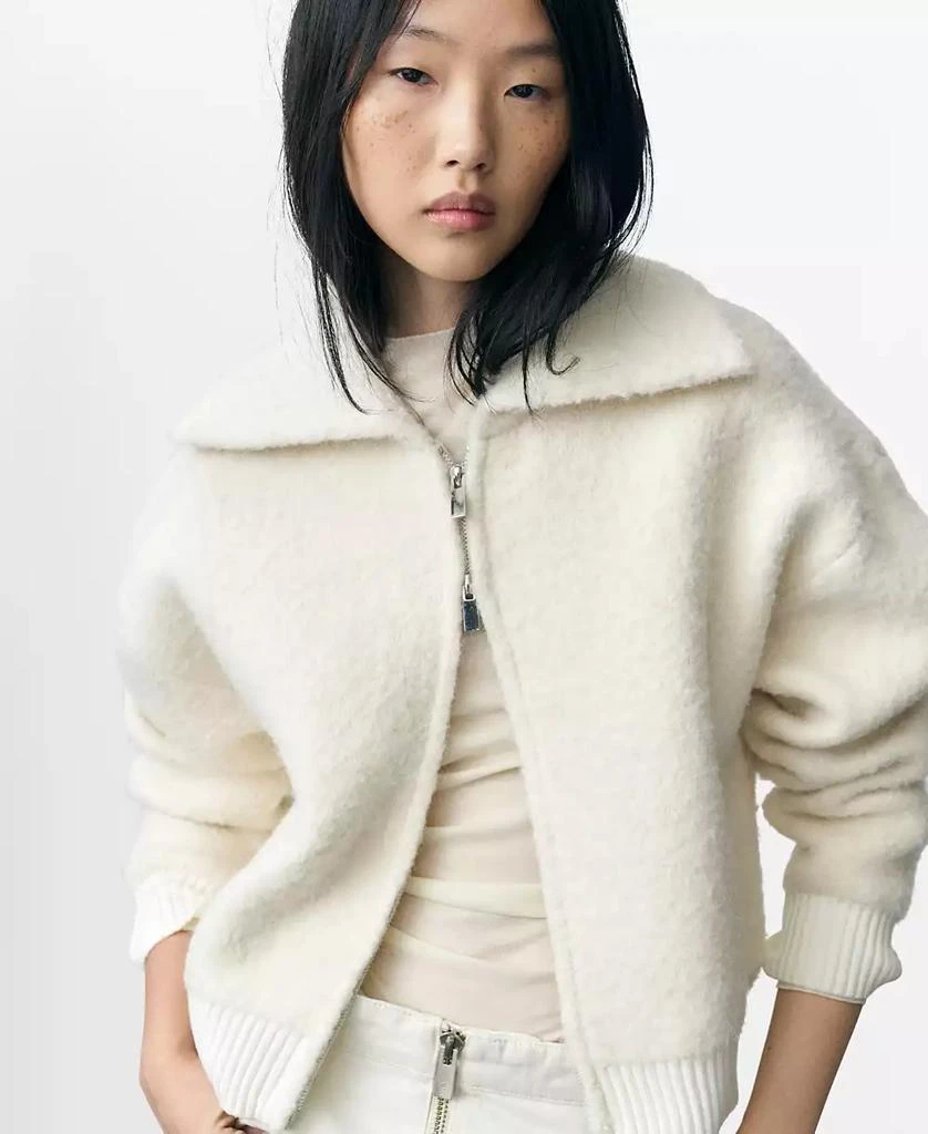 Mango Women's Boucle Wool Blend Jacket 1