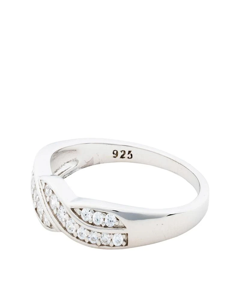 Traditions Jewelry Company Sterling Silver Cubic Zircon Braided Design Ring 2