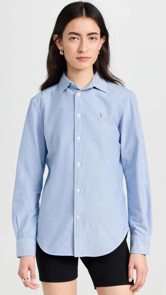 Ralph Lauren Cotton Oxford Long Sleeve Button Down Shirt 6