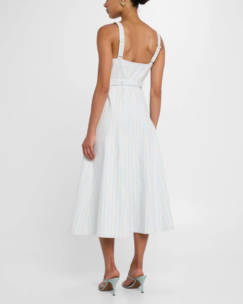 Cinq a Sept Tina Gingham Denim Midi Dress 3