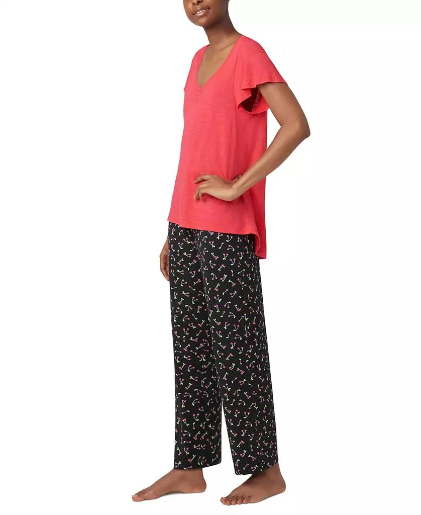 Hue Women's Solid Short-Sleeve Shirred Pajama Tee 4
