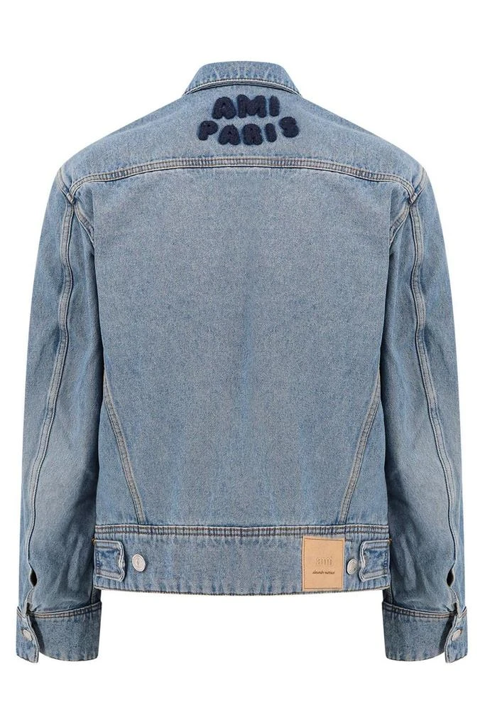 AMI AMI Paris Trucker Long Sleeved Denim Jacket 2