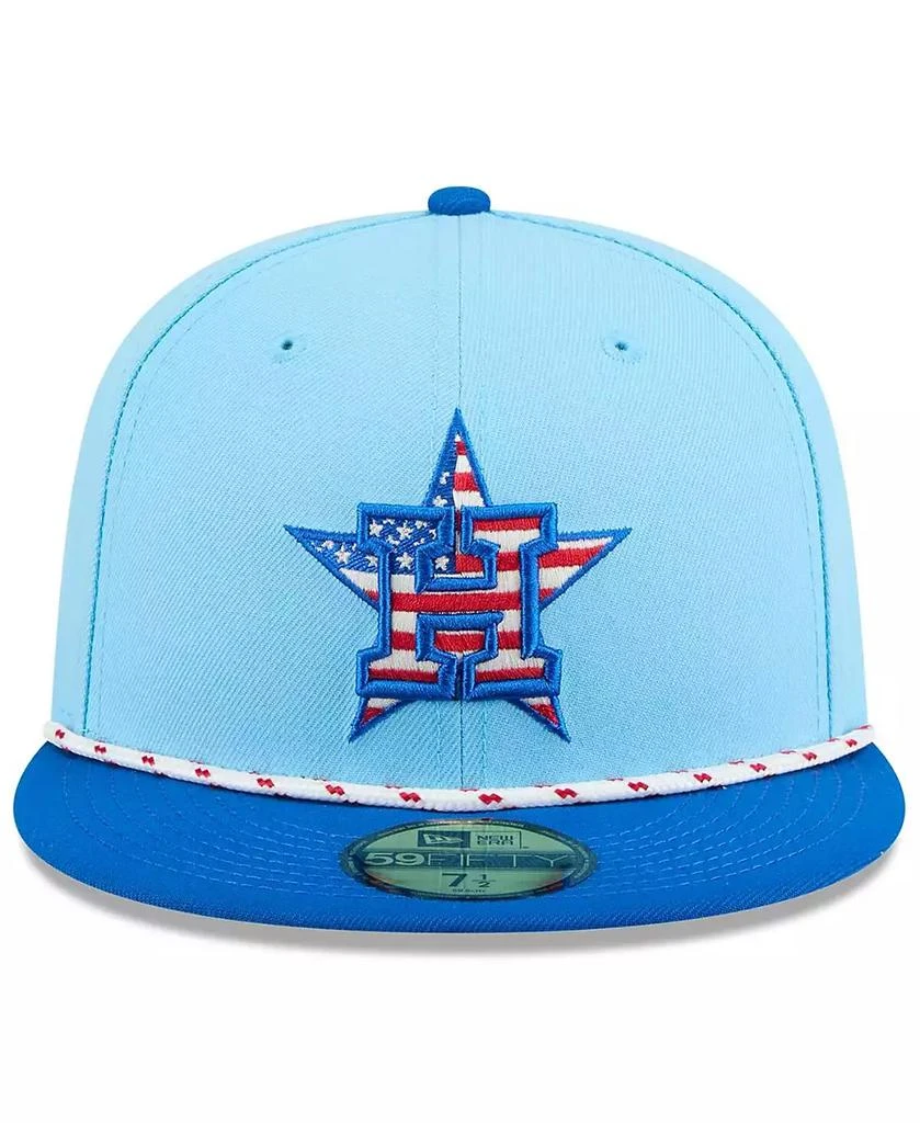 New Era Men's Light Blue/Blue Houston Astros 2025 Fourth of July 59FIFTY Fitted Hat 3