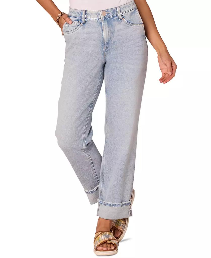 Democracy Petite "Ab" Solution High-Rise Boyfriend Jeans