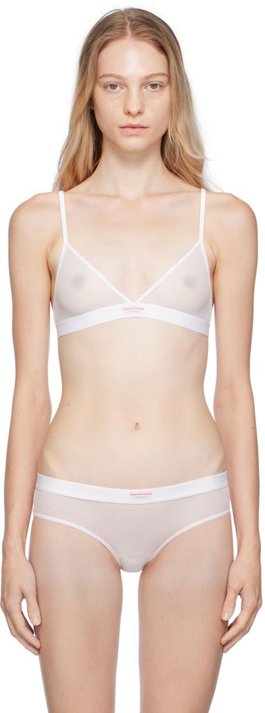 Alexander Wang White Sheer Bra