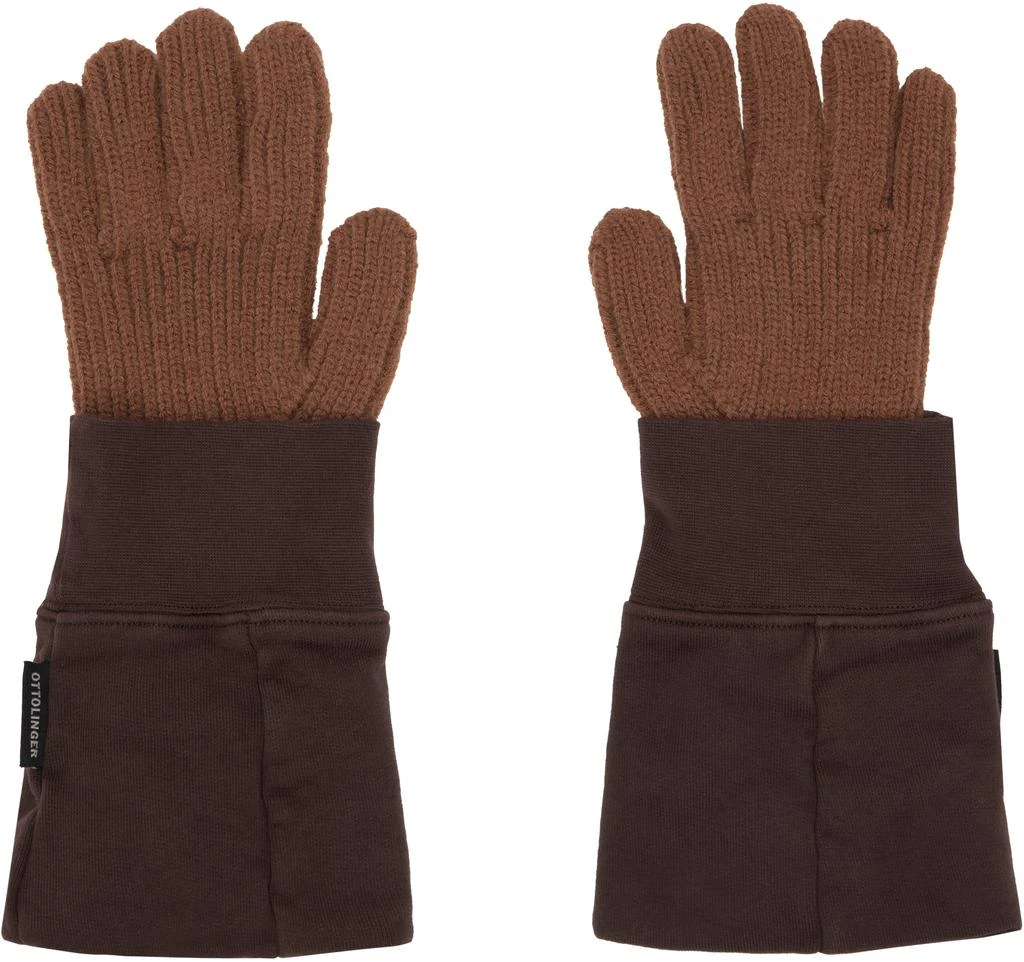 Ottolinger Brown Deconstructed Sleeve Glove 1