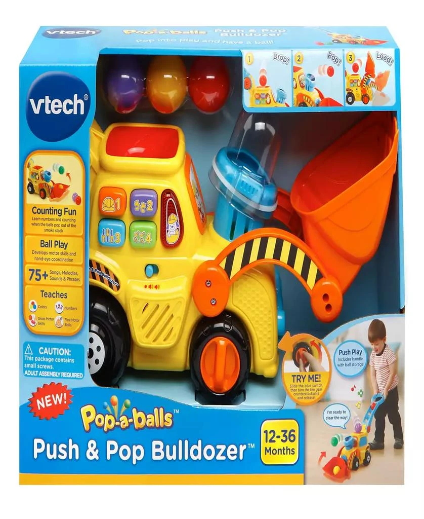 VTech Pop-a-Balls Push Pop Bulldozer 4