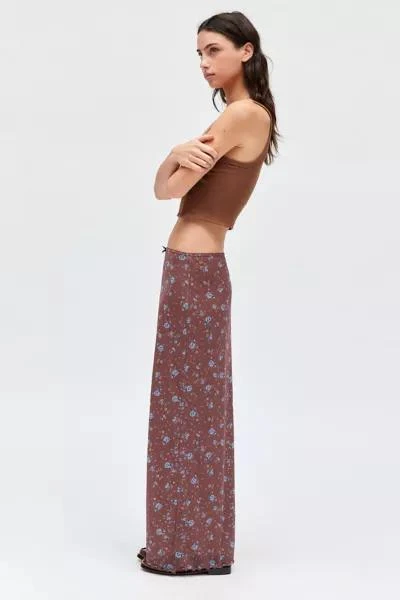 Urban Outfitters UO Floral Mesh Low Rise Column Maxi Skirt 4