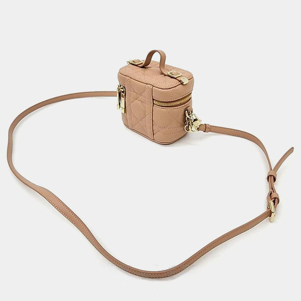 Dior Christian Dior Tan Leather Cannage Micro Vanity Shoulder Bag 2