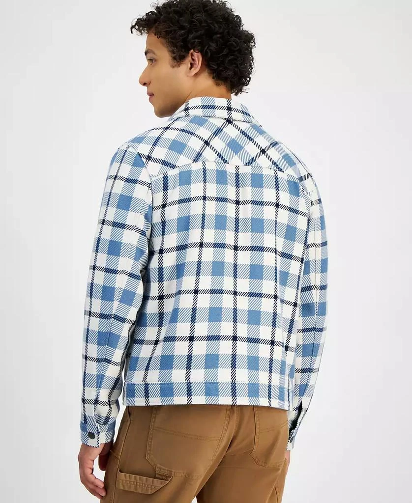 Sun + Stone Men's Anthony Plaid Trucker Jacket, Exclusively at Macy's 2