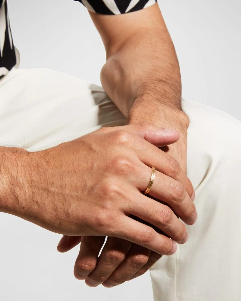 Marco Dal Maso Men's Yellow Gold Icon Slim Eternity Band Ring 2