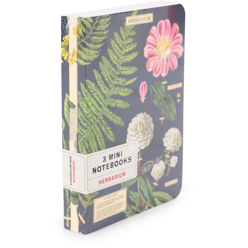 Cavallini & Co Herbarium print mini notebooks set of 3