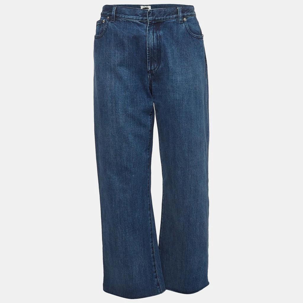 Dior Christian Dior Blue Raw Edge Denim Straight Leg Jeans M Waist 30" 1