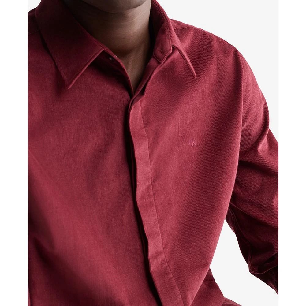 Calvin Klein Men's Regular-Fit Solid Button-Down Corduroy Shirt 3