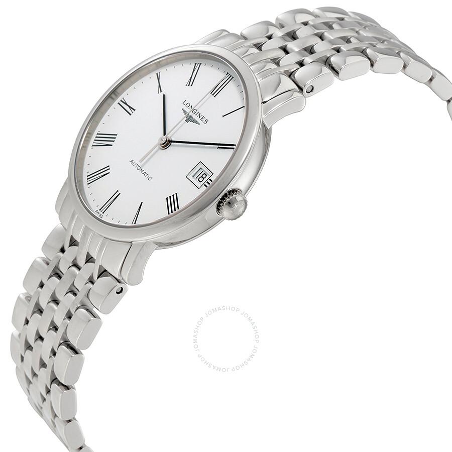 Longines Elegant Automatic White Dial Ladies Steel Watch L4.809.4.11.6