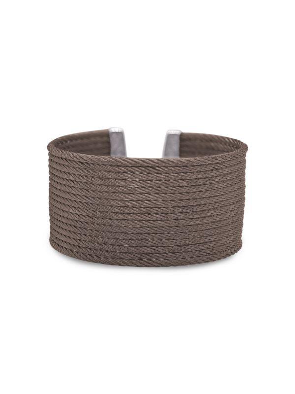 ALOR Essential Cuffs Bronze Tone & Stainless Steel Cable Bracelet