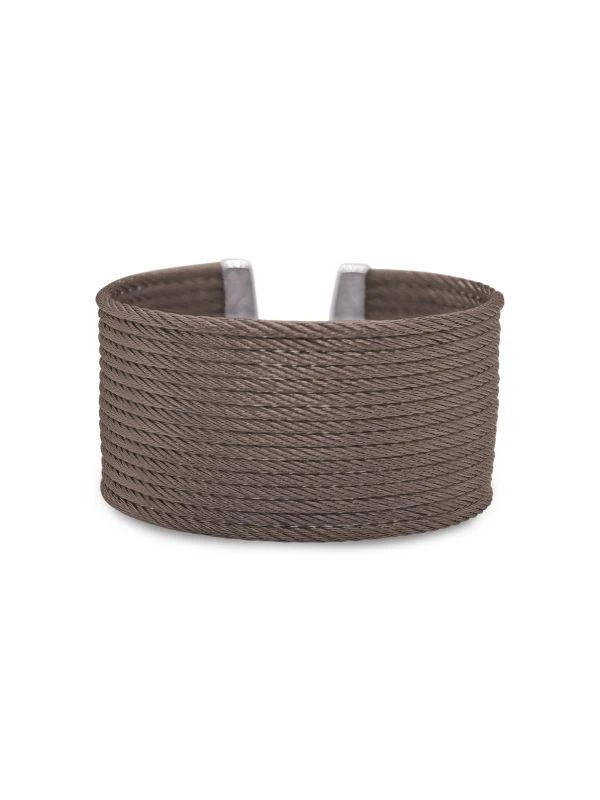 ALOR Essential Cuffs Bronze Tone & Stainless Steel Cable Bracelet 1