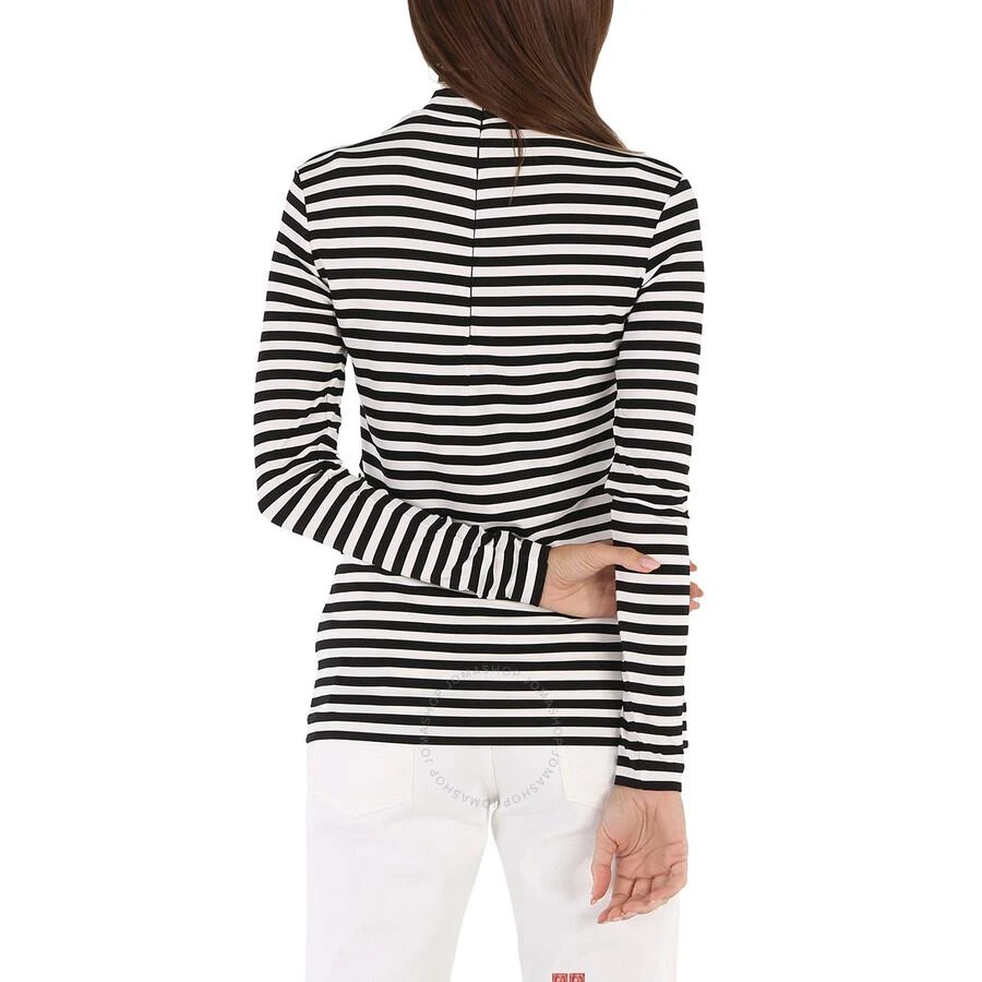 Burberry Ladies Black Striped Stretch Jersey Turtleneck Top 3