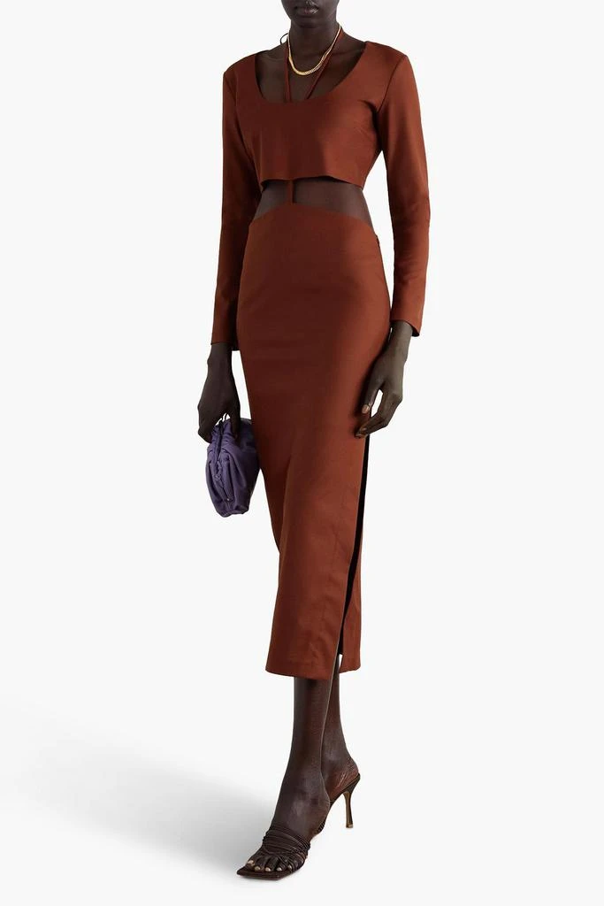 ZEYNEP ARCAY Cutout stretch-wool midi dress 2