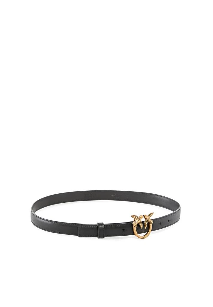 PINKO Love birds thin leather belt 2cm 2