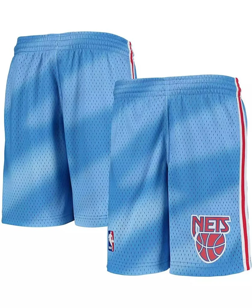 Mitchell and Ness Big Boys and Girls Blue New Jersey Nets Hardwood Classics Swingman Shorts 4