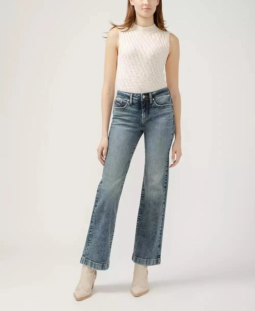 Silver Jeans Co. Women's Suki Mid Rise Trouser Leg Jeans 4