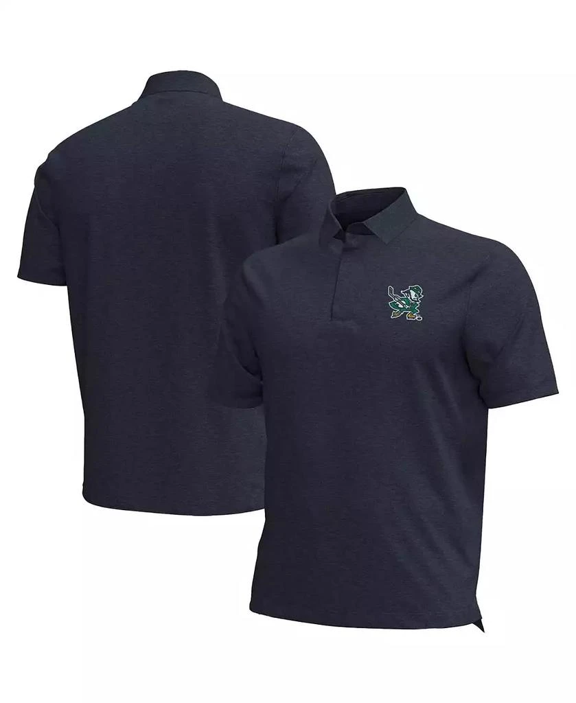 Under Armour Men's Navy Notre Dame Fighting Irish Hockey Leprechaun Drive Aura Polo Shirt 1