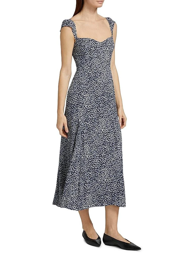 Reformation Bryson Floral Sweetheart Midi-Dress 4