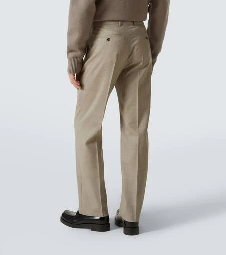 AMI Virgin wool canvas straight pants 4