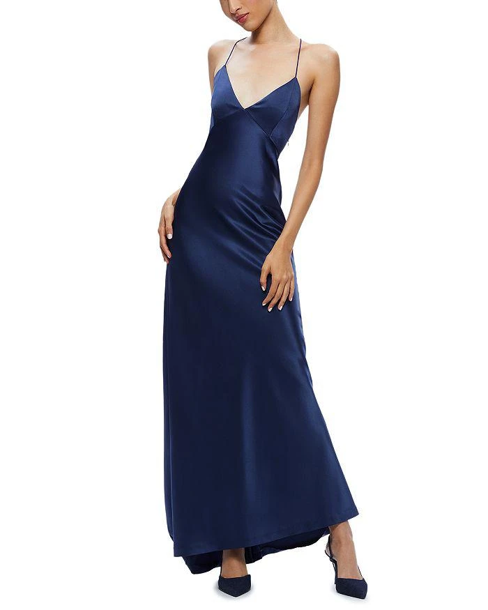 Alice + Olivia Montana Lace Up Back Slip Gown 10