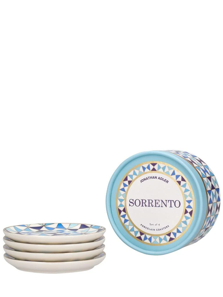 JONATHAN ADLER Set Of 4 Sorrento Porcelain Coasters 2