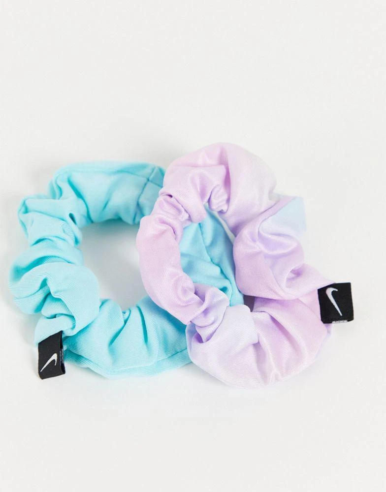 NIKE Nike 2 pack of scrunchies in tie dye and blue 3