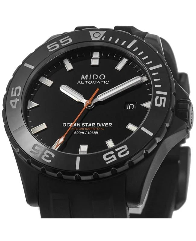 MIDO Mido Ocean Star Diver 600 Black Dial Rubber Strap Men's Watch M026.608.37.051.00 2