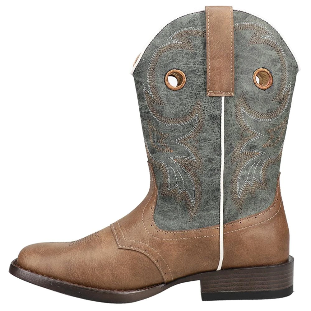 Roper Daniel Embroidered Square Toe Pull On Cowboy Boots 3