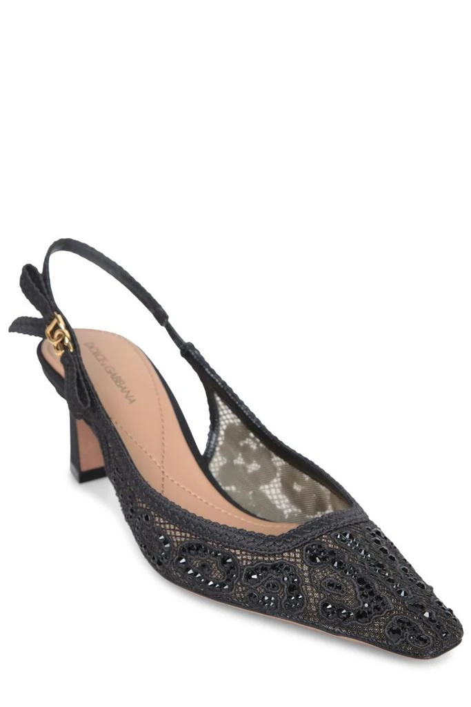 Dolce
Gabbana Dolce
Gabbana Leopard Printed Lace Slingbacks 2