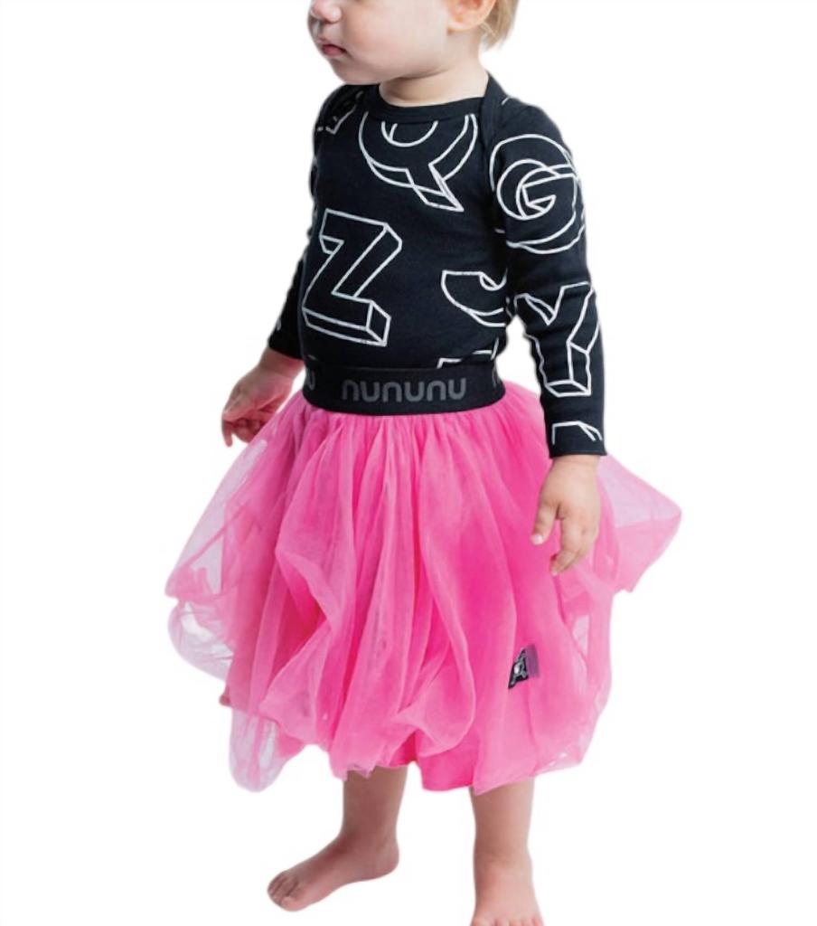 Nununu Girl's Magic Tulle Skirt In Hot Pink