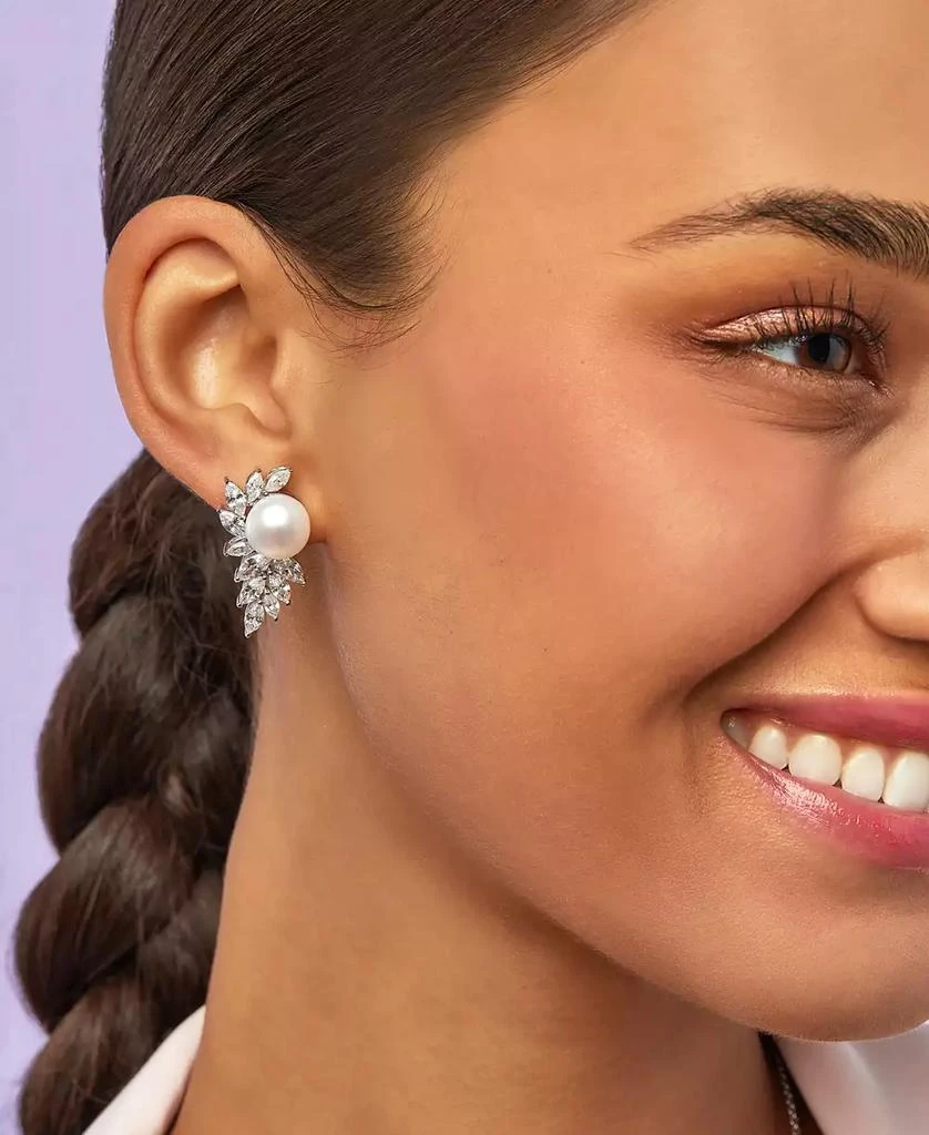 Arabella Cultured Freshwater Pearl (10mm)
Cubic Zirconia Drop Earrings in Sterling Silver 3