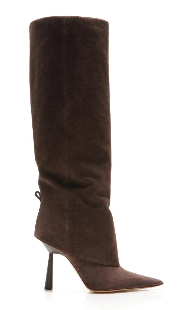 Gia Borghini Gia Borghini - Suede Knee-High Boots - Brown - IT 38 - Moda Operandi 1