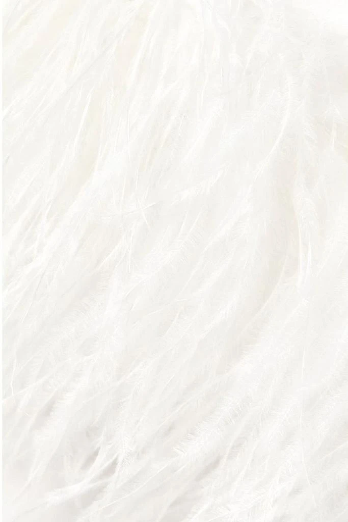 16ARLINGTON Umiko feather-trimmed satin mini dress 4
