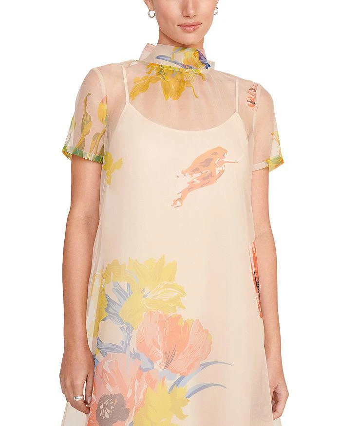 staud calluna sheer over slip dress STAUD, Calluna Dress in Thyme, Size XS