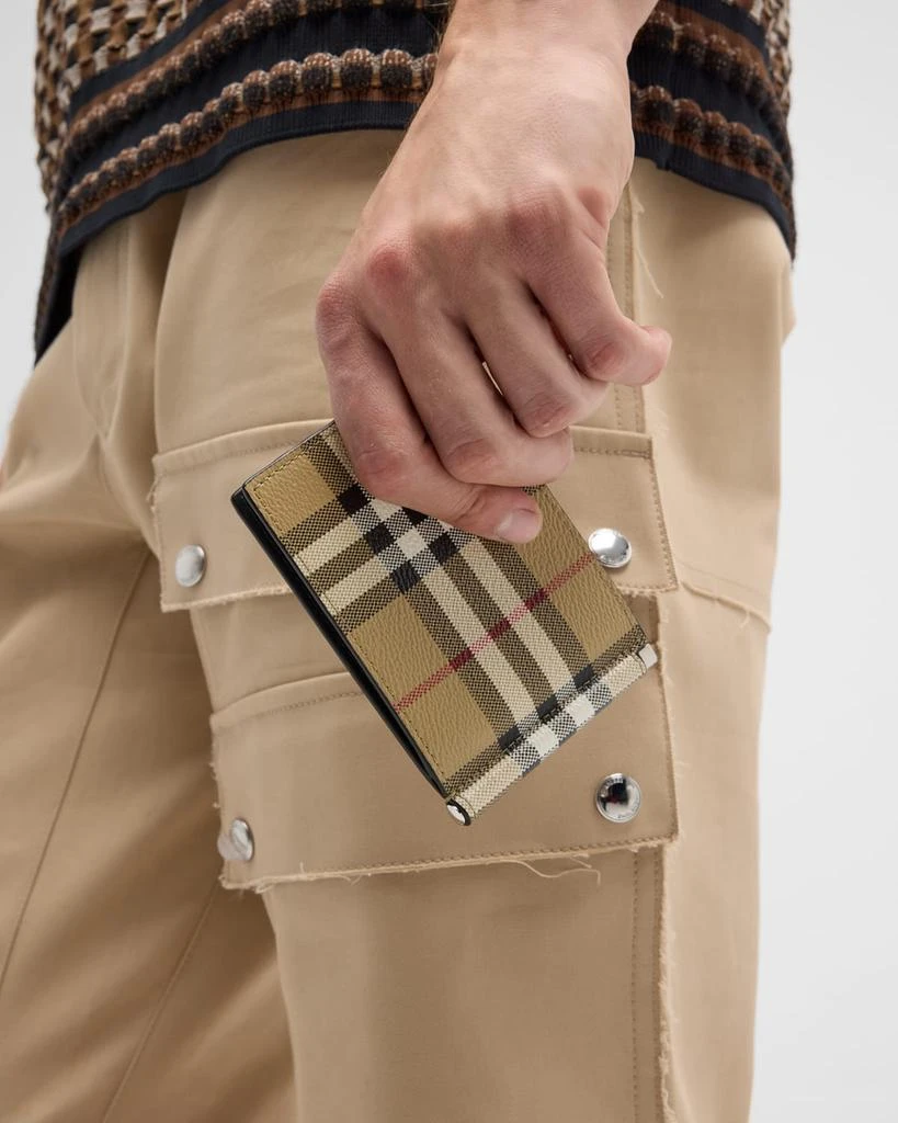 Burberry Men's Vintage Check Money Clip Card Case 2