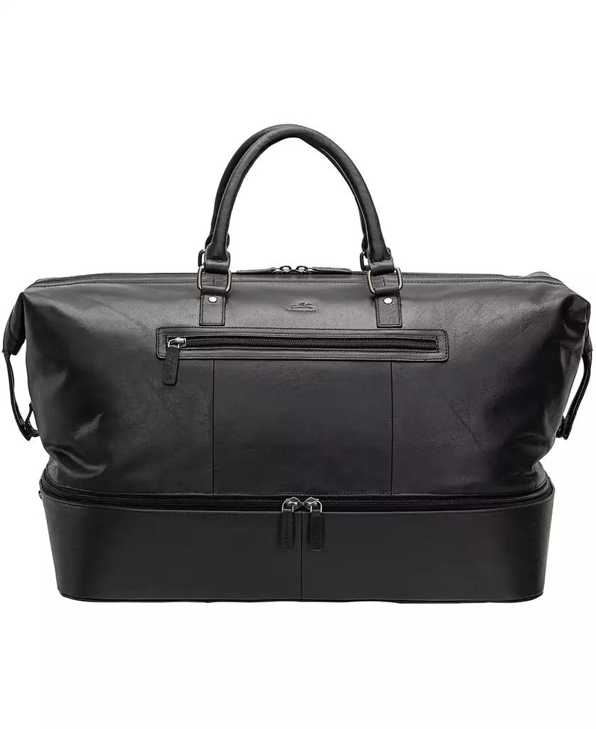 Mancini Leather Goods Men's Buffalo Double Compartment Duffle Bag