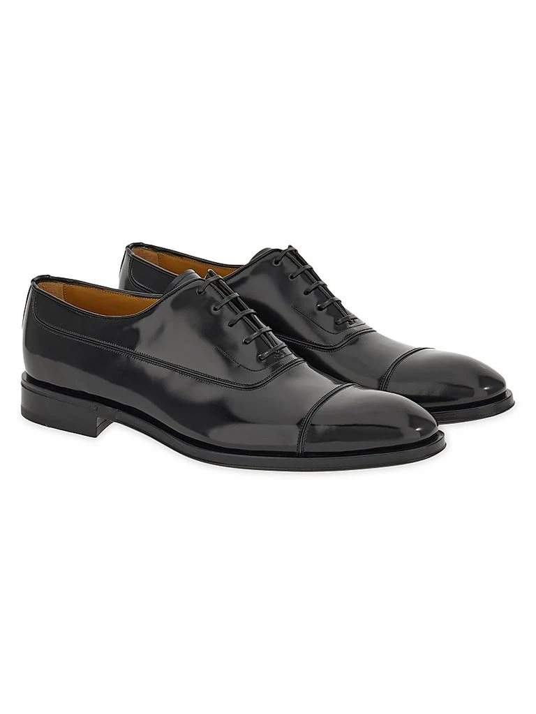 Salvatore Ferragamo Fermin Leather Lace-Up Shoes 2