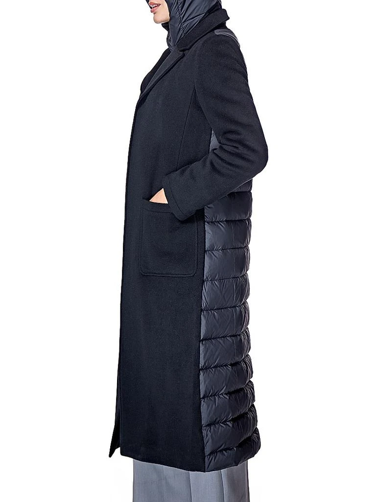 Maximilian Long Wool Blend Hooded Puffer 2