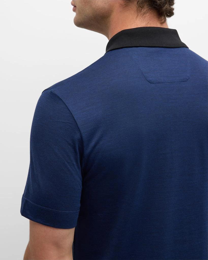 Hugo Boss Men's Structured Cotton Silk Short-Sleeve Polo Shirt 5