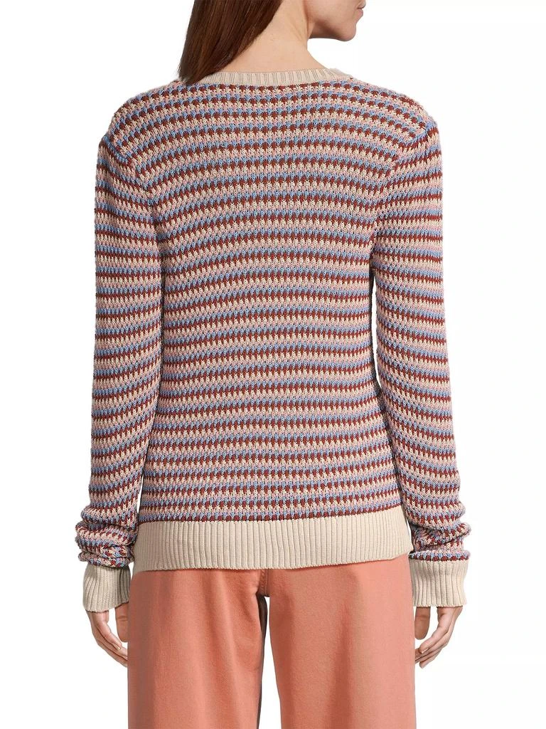 Weekend Max Mara Revere Striped Cotton-Blend Sweater 5